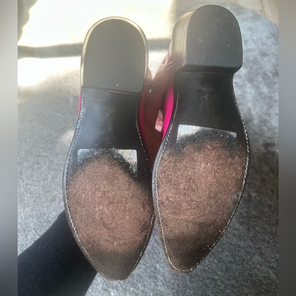 Lucchese 1883 Pink/ light pink ostrich Heeled Boots 7.5 - Picture 10 of 14